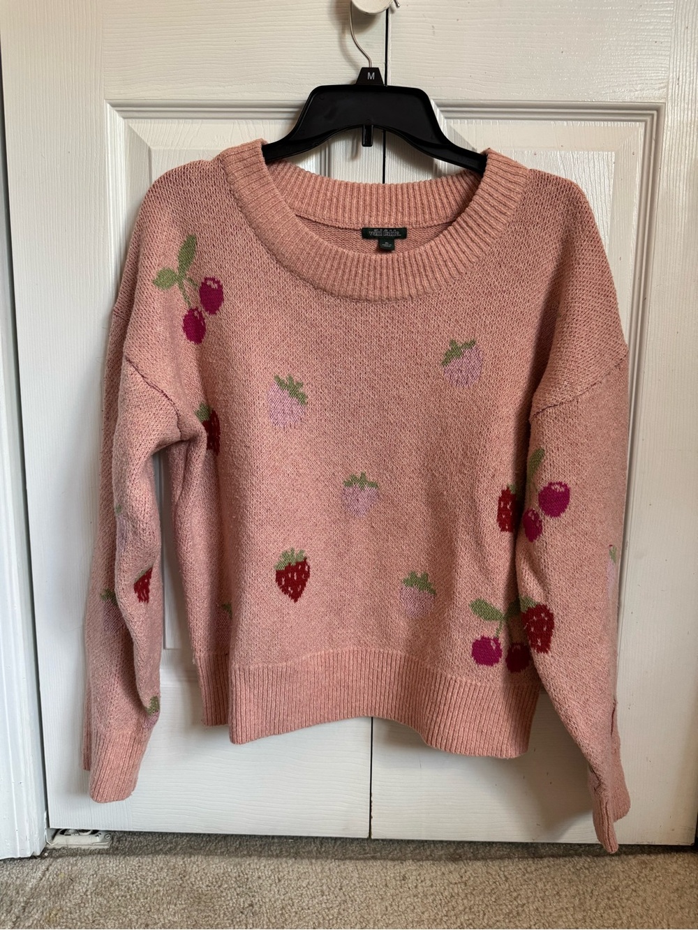 wild fable Pink Strawberry & Cherry Crewneck Sweater